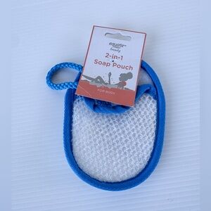 Equate Beauty 2-in-1 Soap Pouch Bath Sponge Exfoliating Body Scrubber NEW